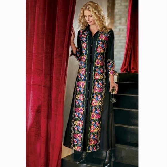 Soft Surroundings Phillipa Embroidered Maxi Dress - Picture 2 of 7